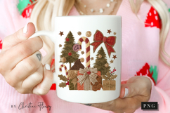 Coquette Embroidery Christmas PNG Product Image 2