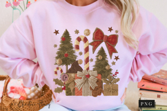 Coquette Embroidery Christmas PNG Product Image 9