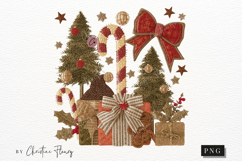 Coquette Embroidery Christmas PNG Product Image 4