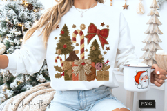 Coquette Embroidery Christmas PNG Product Image 5