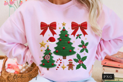 Coquette Embroidery Christmas PNG Product Image 10