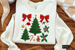 Coquette Embroidery Christmas PNG Product Image 3