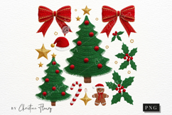Coquette Embroidery Christmas PNG Product Image 4