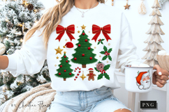Coquette Embroidery Christmas PNG Product Image 5