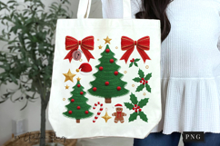 Coquette Embroidery Christmas PNG Product Image 7