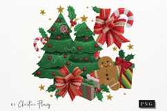 Coquette Embroidery Christmas PNG Product Image 4