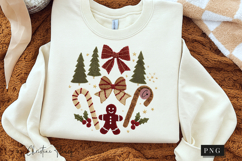 Coquette Embroidery Christmas PNG Product Image 3