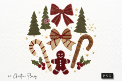 Coquette Embroidery Christmas PNG Product Image 4