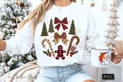 Coquette Embroidery Christmas PNG Product Image 5
