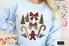 Coquette Embroidery Christmas PNG Product Image 7