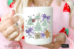 Coquette Embroidery Christmas PNG Product Image 2