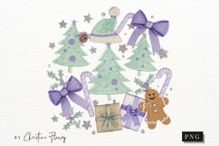 Coquette Embroidery Christmas PNG Product Image 4