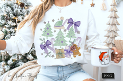 Coquette Embroidery Christmas PNG Product Image 5