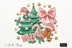 Coquette Embroidery Christmas PNG Product Image 4
