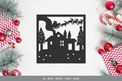 Papercut Christmas Eve at Home Scene Product Image 1