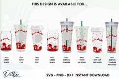 Christmas Eve No Gap Starbucks Wrap SVG | 24oz Cold Cup Product Image 3