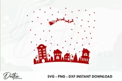 Christmas Eve Sleigh Starbucks 24oz Acrylic Tumbler Cup Wrap Product Image 2