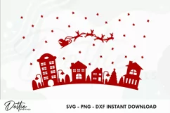 Christmas Eve No Gap Starbucks 16oz Hot Cup Wrap SVG Vector Product Image 2
