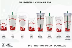 Christmas Eve No Gap Starbucks 16oz Hot Cup Wrap SVG Vector Product Image 3
