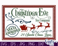 Christmas Eve Toy Company Farmhouse Sign Svg Product Image 2