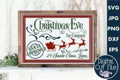 Christmas Eve Toy Company Farmhouse Sign Svg Product Image 1