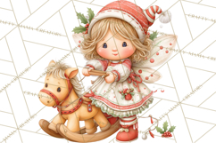 Cute Christmas Fairy Clipart Art PNG, Holiday Fairy Clip Art Product Image 4