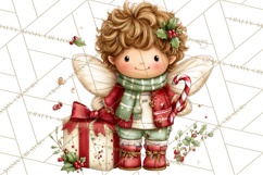 Cute Christmas Fairy Clipart Art PNG, Holiday Fairy Clip Art Product Image 5