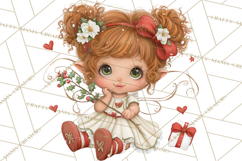 Cute Christmas Fairy Clipart Art PNG, Holiday Fairy Clip Art Product Image 2