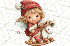 Cute Christmas Fairy Clipart Art PNG, Holiday Fairy Clip Art Product Image 3