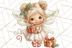 Cute Christmas Fairy Clipart Art PNG, Holiday Fairy Clip Art Product Image 4