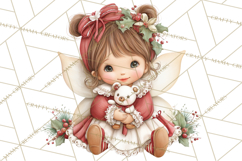 Cute Christmas Fairy Clipart Art PNG, Holiday Fairy Clip Art Product Image 2