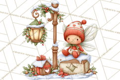 Cute Christmas Fairy Clipart Art PNG, Holiday Fairy Clip Art Product Image 3