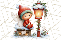 Cute Christmas Fairy Clipart Art PNG, Holiday Fairy Clip Art Product Image 5