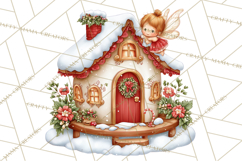 Cute Christmas Fairy Clipart Art PNG, Holiday Fairy Clip Art Product Image 3