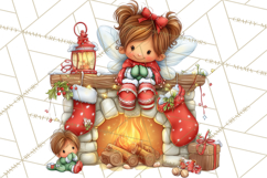 Cute Christmas Fairy Clipart Art PNG, Holiday Fairy Clip Art Product Image 4