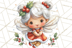 Cute Christmas Fairy Clipart Art PNG, Holiday Fairy Clip Art Product Image 5