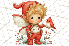 Cute Christmas Fairy Clipart Art PNG, Holiday Fairy Clip Art Product Image 2