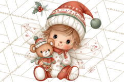 Cute Christmas Fairy Clipart Art PNG, Holiday Fairy Clip Art Product Image 3