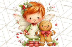 Cute Christmas Fairy Clipart Art PNG, Holiday Fairy Clip Art Product Image 4