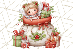 Cute Christmas Fairy Clipart Art PNG, Holiday Fairy Clip Art Product Image 4