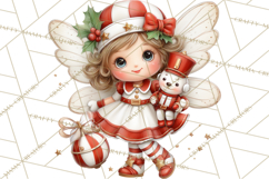 Cute Christmas Fairy Clipart Art PNG, Holiday Fairy Clip Art Product Image 5