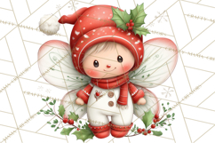 Cute Christmas Fairy Clipart Art PNG, Holiday Fairy Clip Art Product Image 4
