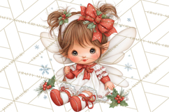 Cute Christmas Fairy Clipart Art PNG, Holiday Fairy Clip Art Product Image 2