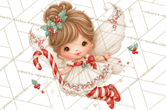 Cute Christmas Fairy Clipart Art PNG, Holiday Fairy Clip Art Product Image 3