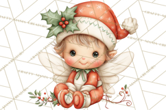 Cute Christmas Fairy Clipart Art PNG, Holiday Fairy Clip Art Product Image 4
