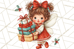 Cute Christmas Fairy Clipart Art PNG, Holiday Fairy Clip Art Product Image 5