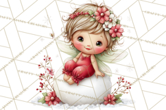 Cute Christmas Fairy Clipart Art PNG, Holiday Fairy Clip Art Product Image 2