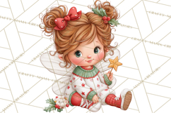 Cute Christmas Fairy Clipart Art PNG, Holiday Fairy Clip Art Product Image 4