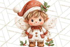 Cute Christmas Fairy Clipart Art PNG, Holiday Fairy Clip Art Product Image 4
