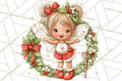 Cute Christmas Fairy Clipart Art PNG, Holiday Fairy Clip Art Product Image 3